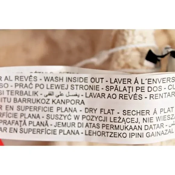 Zara Sweater Arm Warmer Cable Knit Turtleneck Womens size M Cream - Picture 7 of 8